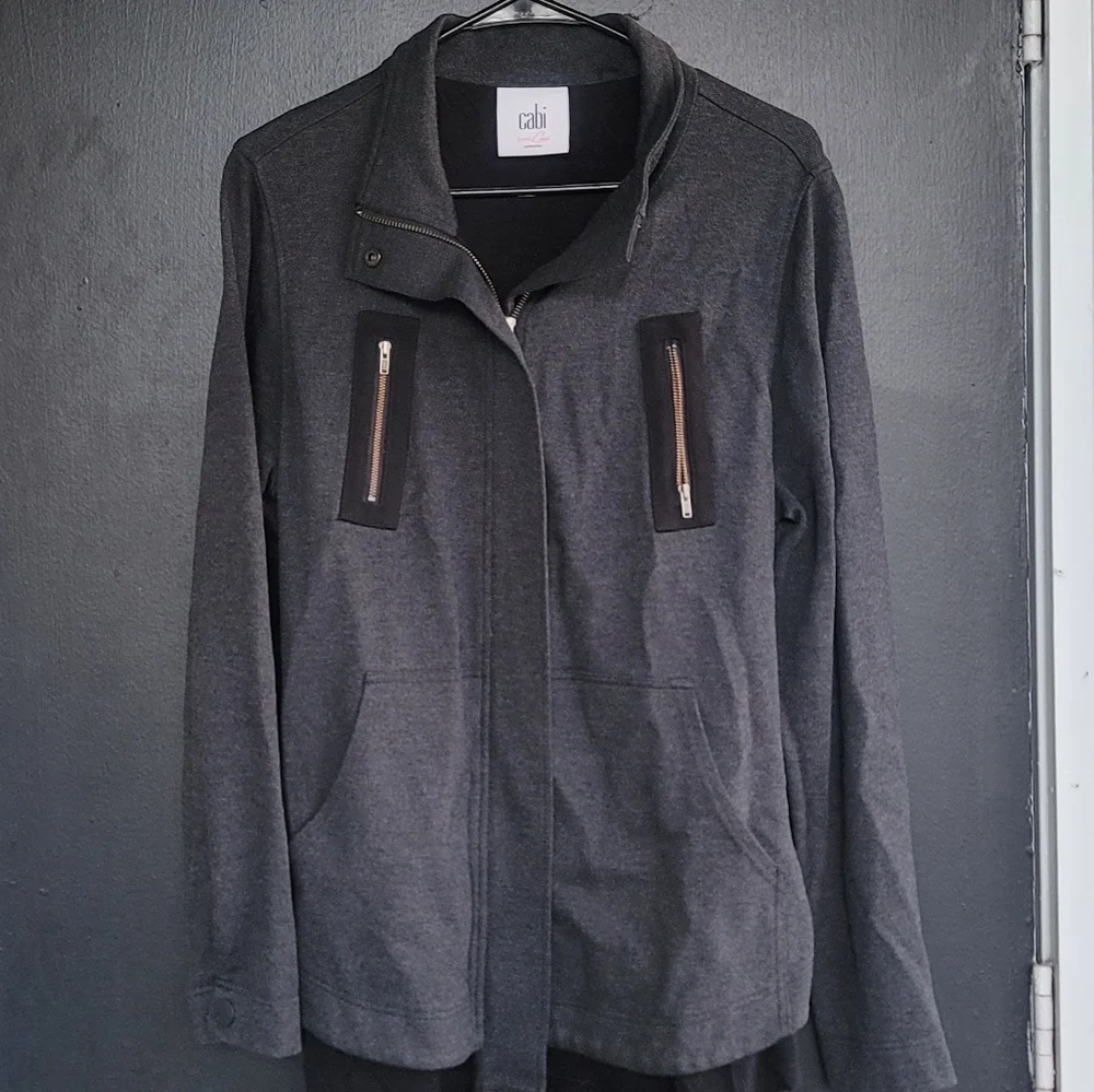 Cabi $178 Love Carol Collection Black Gray Mesh Jacket M - Picture 3 of 13
